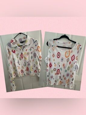 SET Charlie B Geometric Jacket and Coordinating Cotton Tank - Brand New XL